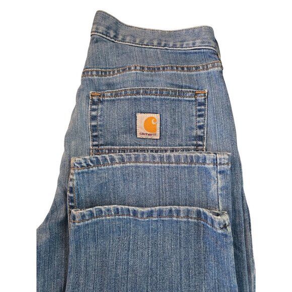 Carhartt Mens Relaxed Fit Jeans 30x32 Blue Denim western Workwear - Picture 6 of 12